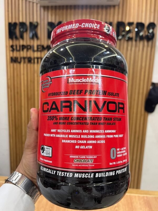 MuscleMeds Carnivor Hydrolyzed Beef Protein 1kg Isolate Chocolate 2.09lbs