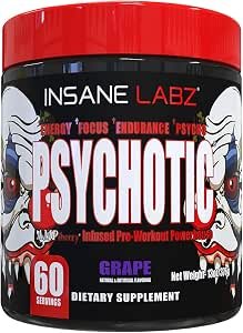 Insane Labz Psychotic Pre-Workout Grape 60 Servings